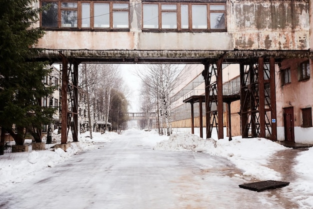 Factory winter outdoor architecture industrial