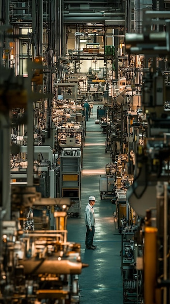 Photo factory worker reviewing safety protocols