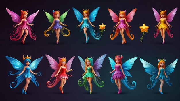 Photo fairy 3d icon design collection