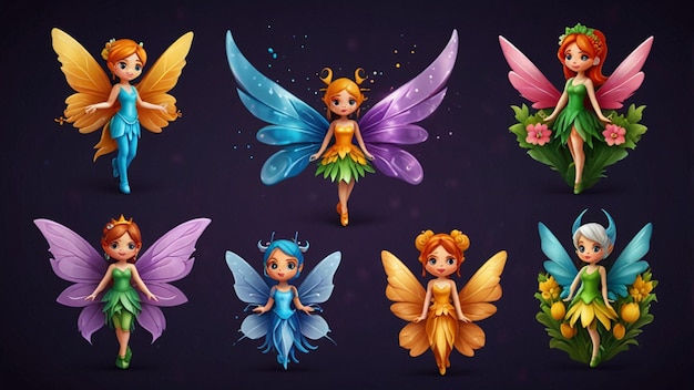 Fairy 3d Icon Design Collection