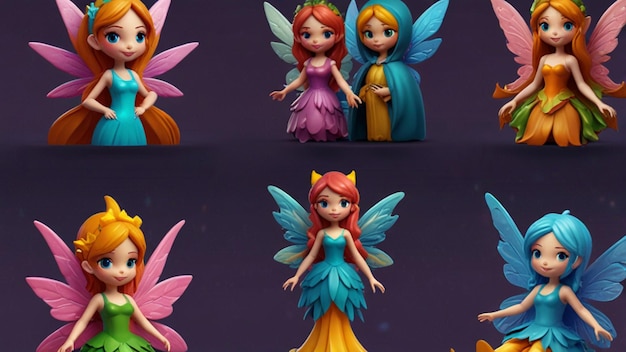 Fairy 3d Icon Design Collection