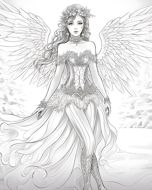 Fairy Ice Skating Coloring Page