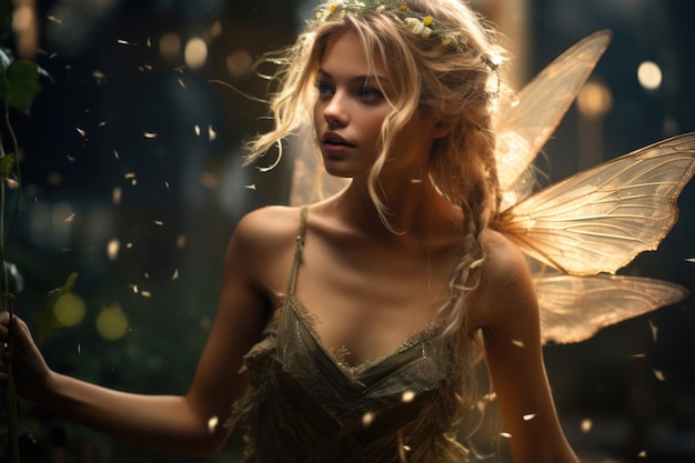 Fairy in the magical forest