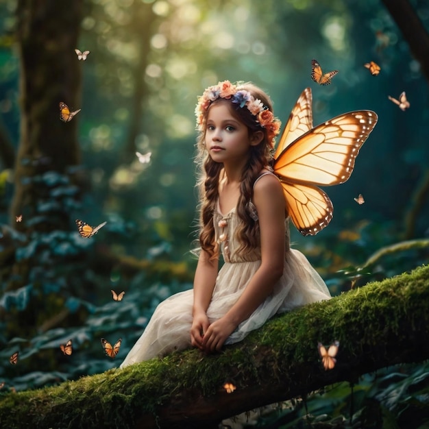 Fairy Princess Pixie Elf Magical Fantasy Romantic Fairytale Beautiful Colors Enchanted Forest