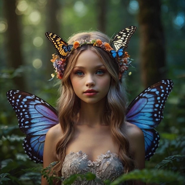 Fairy Princess Pixie Elf Magical Fantasy Romantic Fairytale Beautiful Colors Enchanted Forest