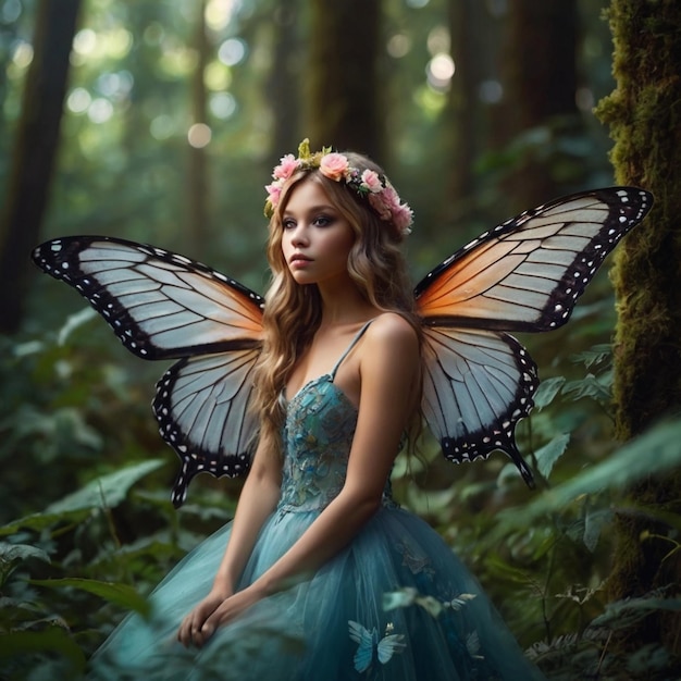 Fairy Princess Pixie Elf Magical Fantasy Romantic Fairytale Beautiful Colors Enchanted Forest