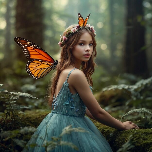 Fairy Princess Pixie Elf Magical Fantasy Romantic Fairytale Beautiful Colors Enchanted Forest