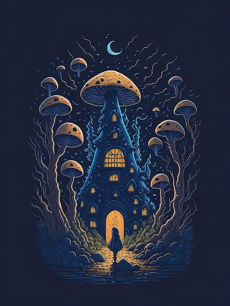 Fairy Tale Night Tshirt Design Step into an Enchanted World