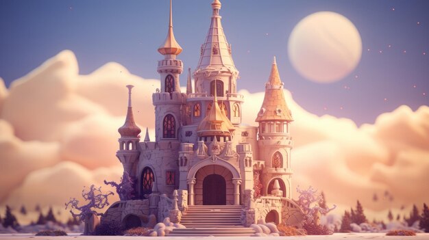 Fairytale fantasy castle from children's books