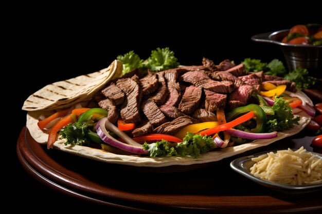 Fajitas mexican food graphy