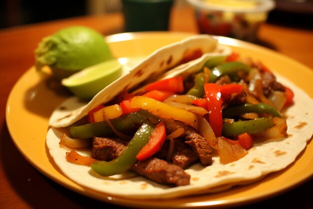 Fajitas with Homemade Tortillas