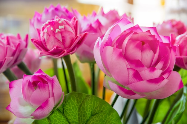 fake flower and Floral background,flowers made of fabric