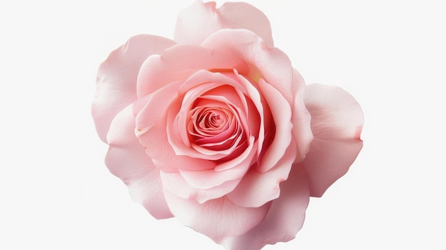 fake pink rose flower isolated on white background