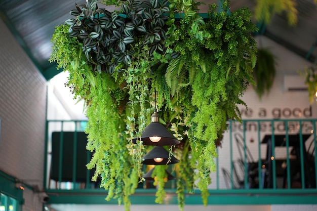 Fake plant hanging decoration The artificial colorful flowers hanging upside down for interior decoration