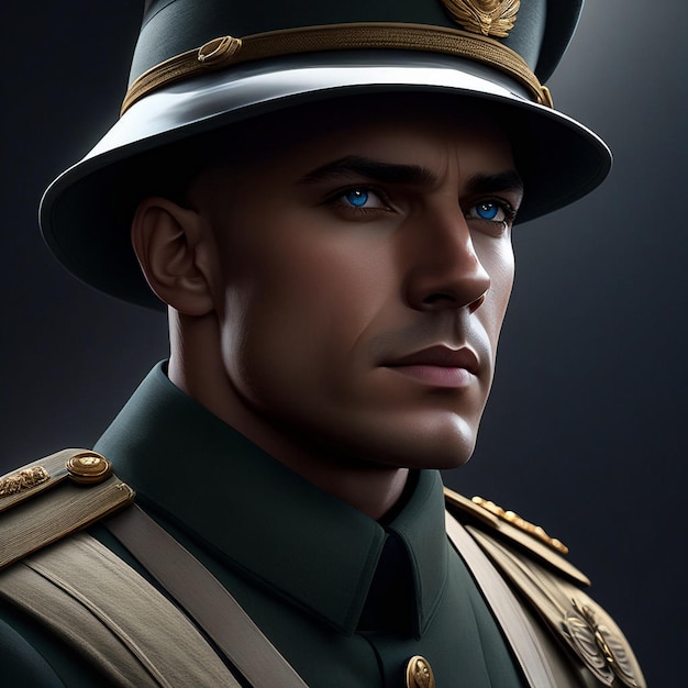 Fake soldier created by CGI AI army military conflict war weapon danger forces