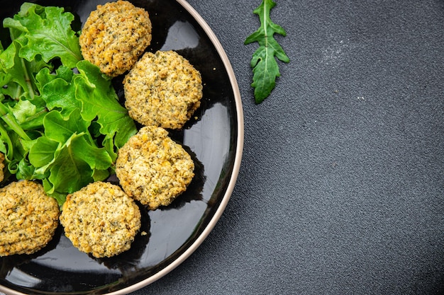 falafel bean vegetable cutlets balls healthy meal food snack on the table copy space food