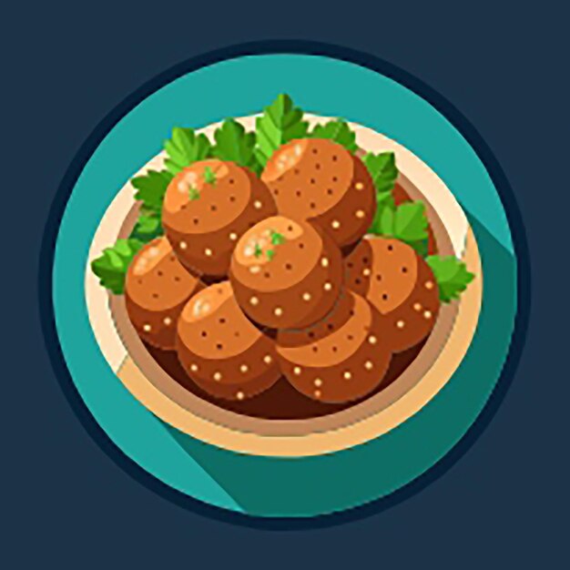 Falafel food vector illustration