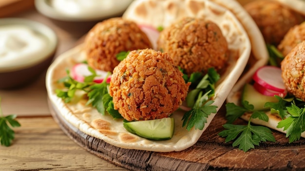 Falafel Pita with Fresh Veggies