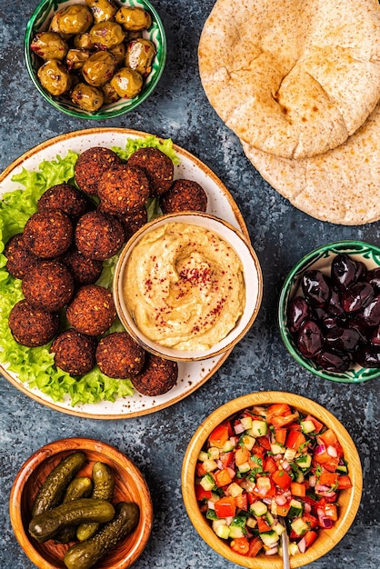 Falafel traditional dish of Israeli and Middle Eastern cuisine