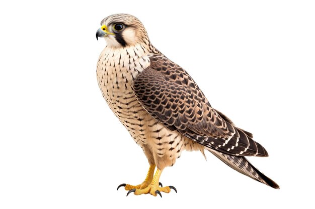 Falcon Bird On White Background