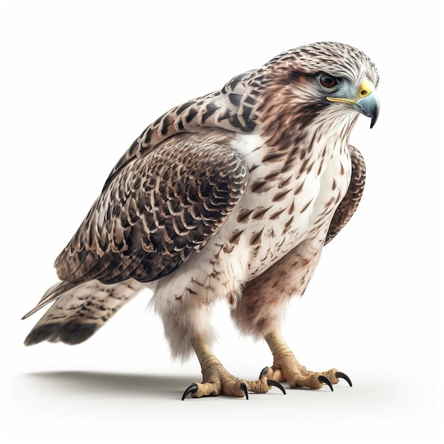 Falcon isolated on white background Generative AI