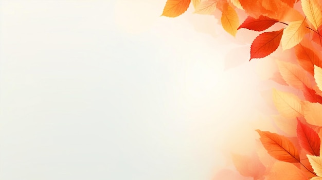 Fall leaves background with copy text space