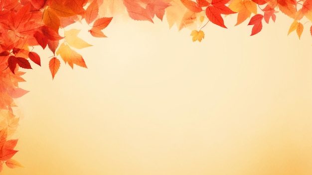 Fall leaves background with copy text space