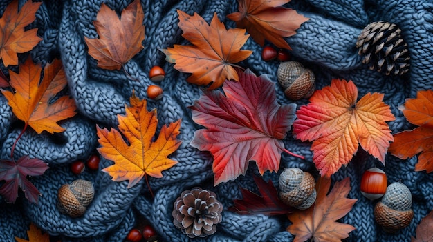 Fall Leaves and Berries Arrangement