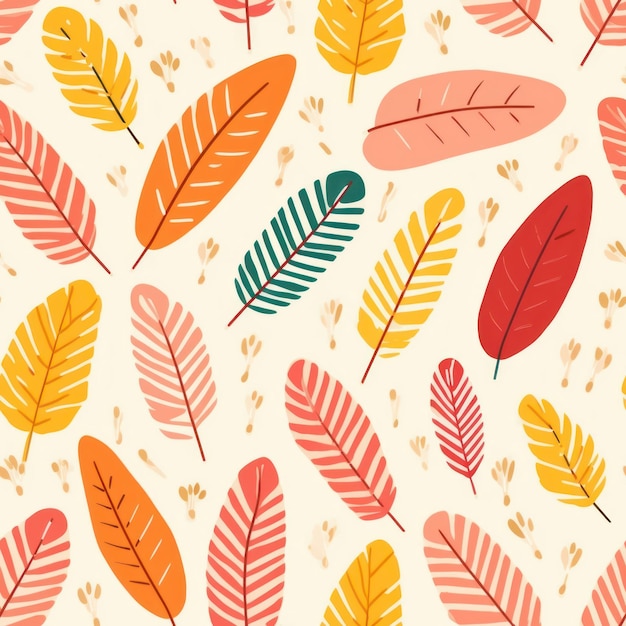 Fall leaves pattern backgrounds plant