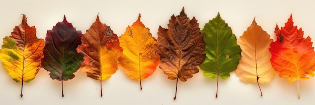 Fall Leaves Texture Studio Shot of Colorful Autumn Composition in a Beautiful Season