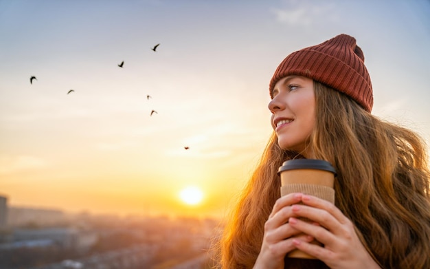 Fall portrait of young woman