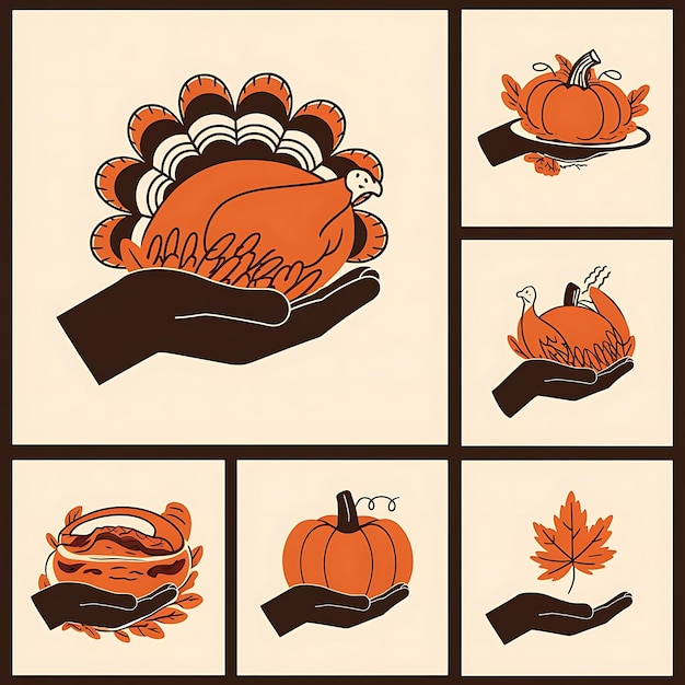 Photo fall thanksgiving pumpkin background