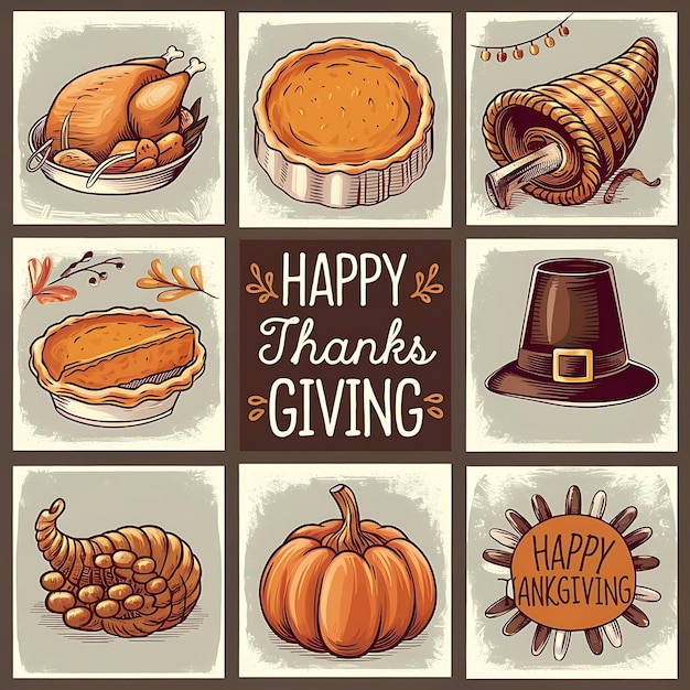 Photo fall thanksgiving pumpkin background