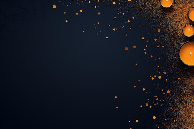 falling gold confetti on dark blue background