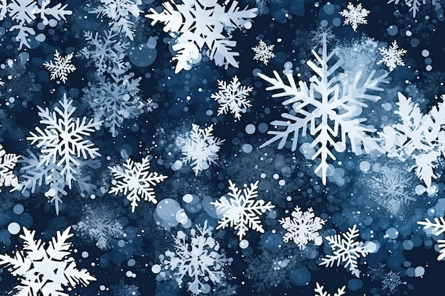 Falling snowflakes Christmas background