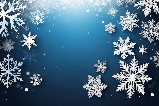 Falling snowflakes Winter vector background The effect of decorating snowflakes