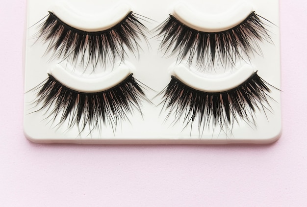 False black lashes in a box