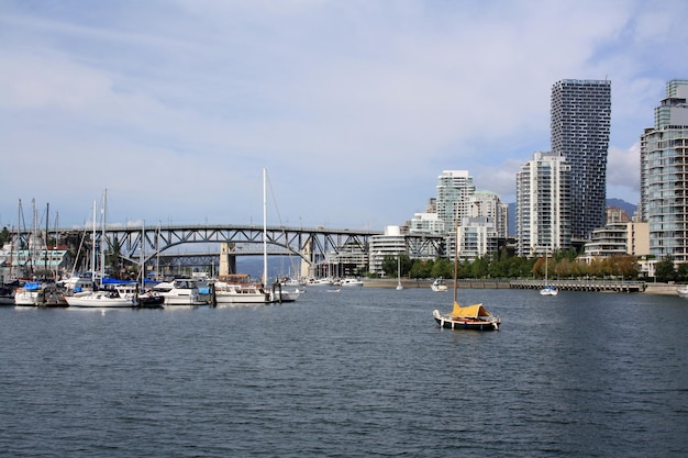 False Creek and downtown Vancouver British Columbia