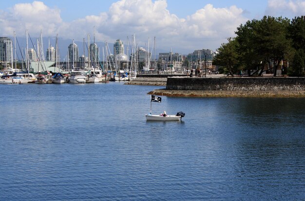 False Creek and downtown Vancouver British Columbia