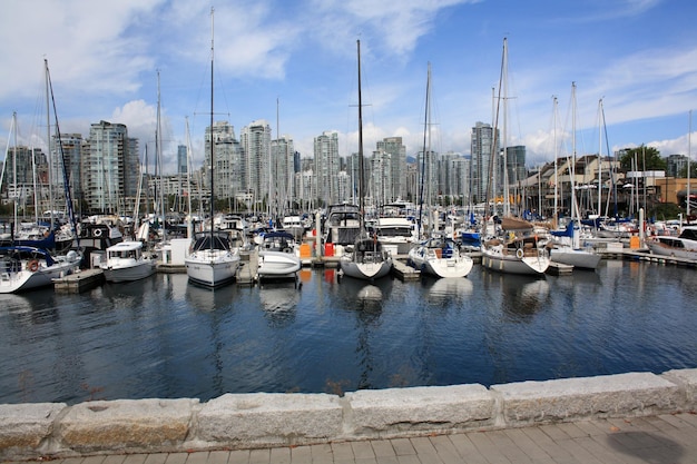 False Creek and downtown Vancouver British Columbia