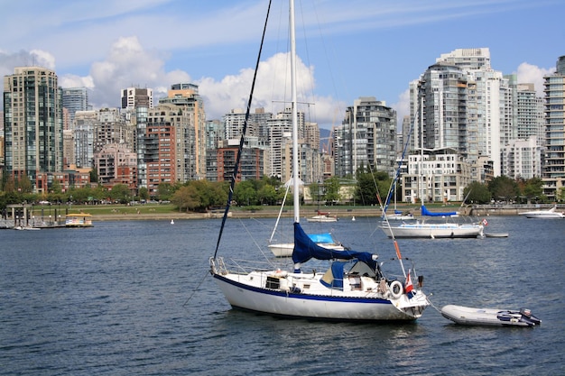 False Creek and downtown Vancouver British Columbia