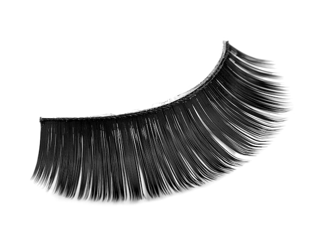 False eyelashes on white background