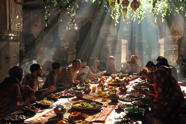 Families at Eid alAdha feasts