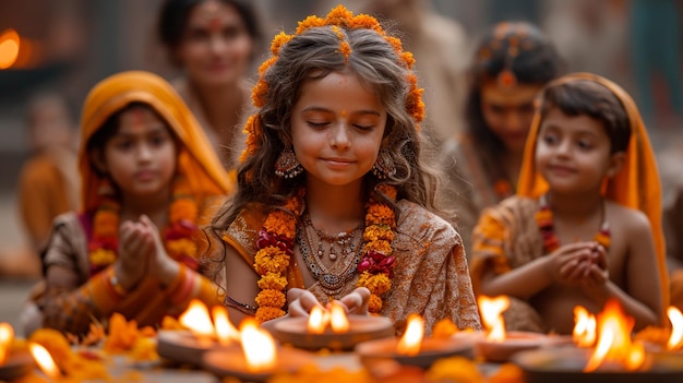 Families sharing stories and experiences of past Holika Dahan celebrations