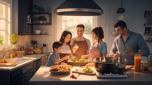 Family Bonding Through Healthy Cooking