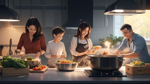 Family Bonding Through Healthy Cooking