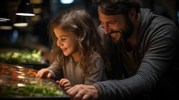 Family Buying at the Supermarket