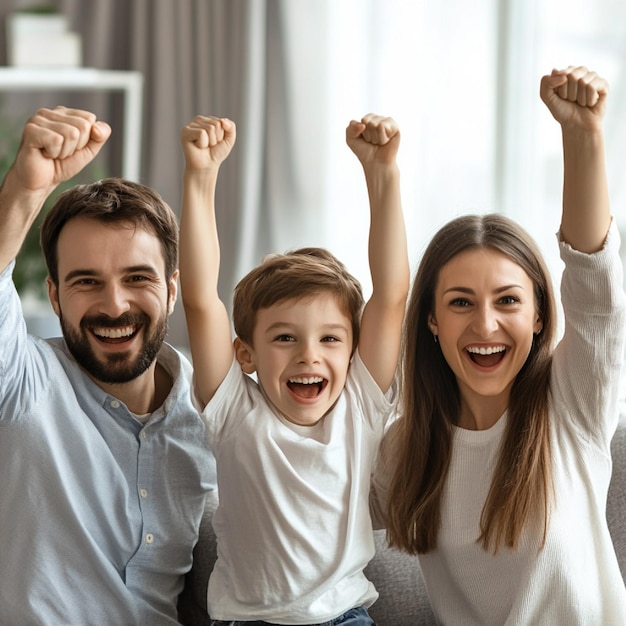 Photo a family celebrating a personal achievement with encouragement and emotional support