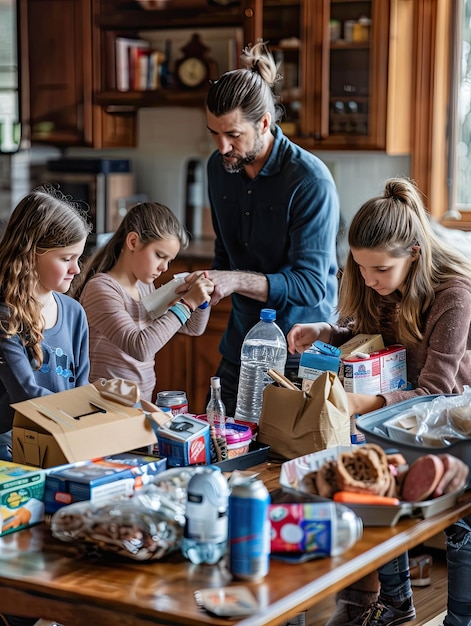 Photo family emergency kit preparation