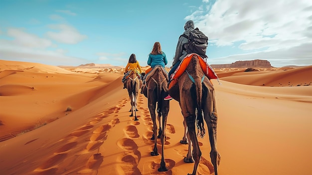 family exploring the Sahara Desert Morocco